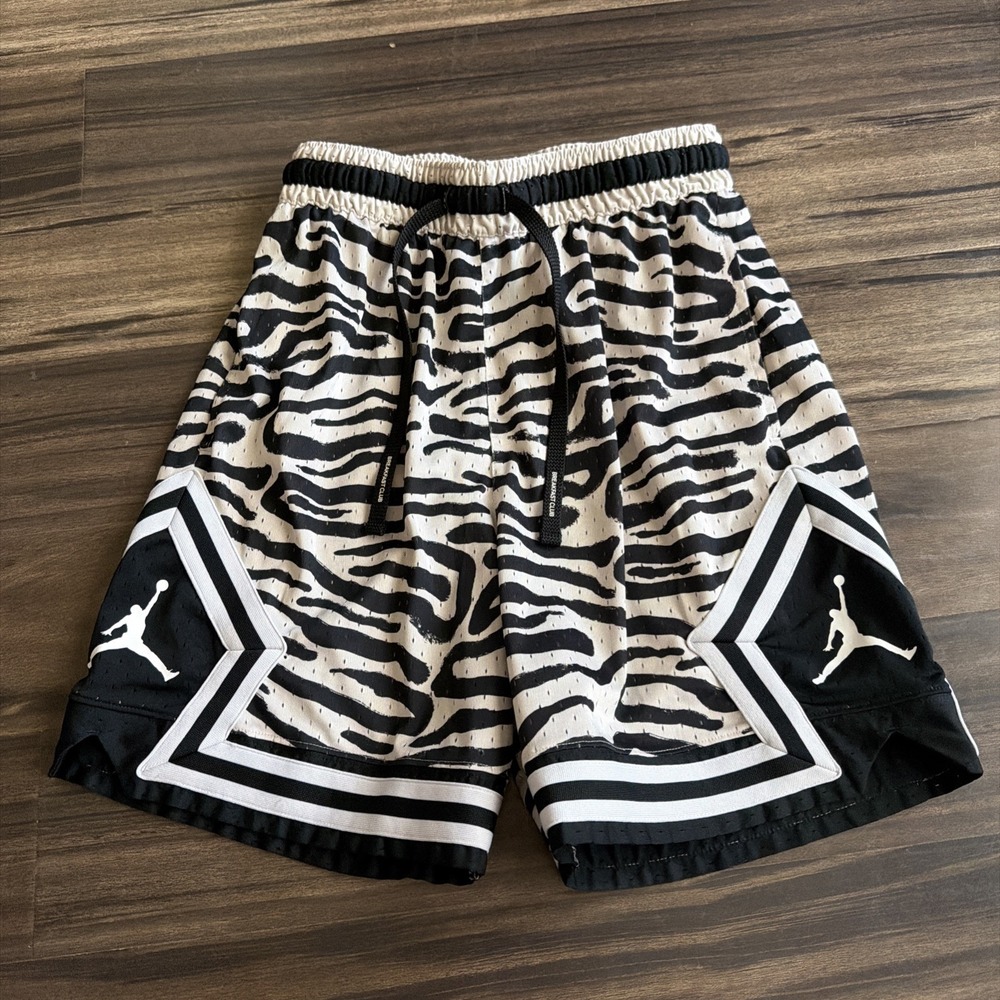 Jordan Rare Zebra Print  Breakfast Club Basketball Shorts Sz M